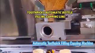 Linea di confezionamento automatica tappatura riempimento stuzzicadenti in bottiglia