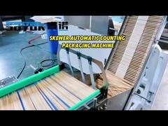 Linea di macchine confezionatrici per il conteggio dello smistamento automatico degli spiedini