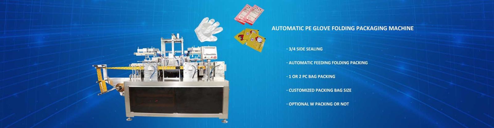 HDPE Glove Folding Packing Machine Composite Film Automatic Grade