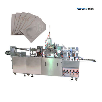 Good price 220V Single Piece Small Make-up Removal Wet Wiping Making Packing Machine 2 in 1 Macchine in linea