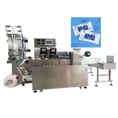 3.8KW pulisce la singola catena d'imballaggio della strofinata dell'alcool dell'impacchettatrice