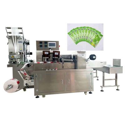 La macchina imballatrice 650KG delle strofinate bagnate 3.8KW non tessuta pulisce la catena d'imballaggio