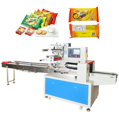flusso continuo dell'imballatore dell'impacchettatrice del cuscino del biscotto 220v