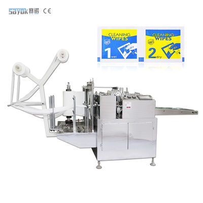 PLC Alcohol Swab Making Machine 60x30MM Macchina per le compresse di cotone medico