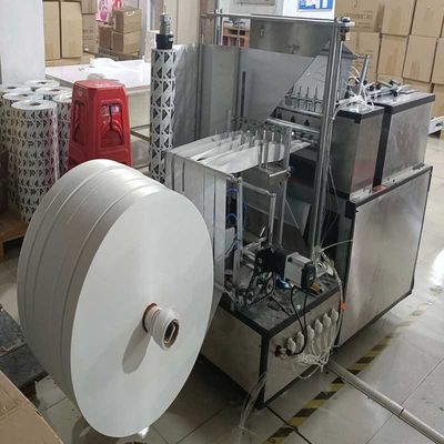 Macchina di imballaggio a quattro lati con pellicola composita di carta AL con alcol a taglio