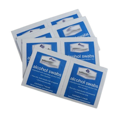 Macchina di imballaggio ad alta produttività a 6 corsie con sigillamento a quattro lati per pre-pad di alcol