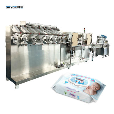 Sistema di impilazione servo-driven Big Pack Baby Wipes Machine Automatic Packaging Line