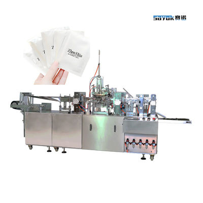 Dose liquido di riempimento di piccole lenti di tessuto bagnato pulire macchina di imballaggio automatico di produzione