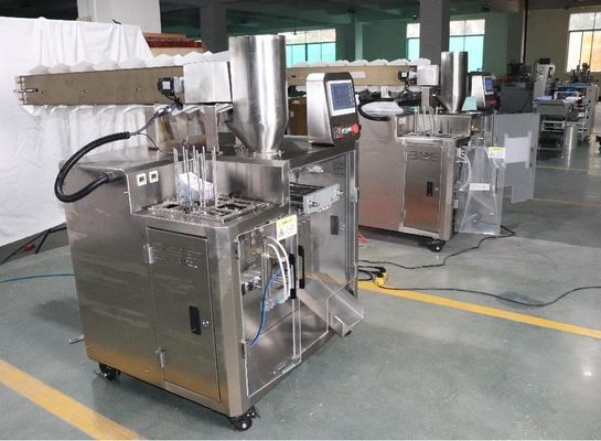 Confezionatrice automatica per piccoli sacchetti preformati per prodotti 3C, tipo riempimento a catena a secchi