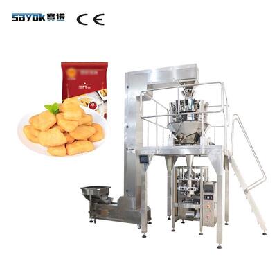 Qualità Macchine per il confezionamento automatico a pesatura multi-testa per nuggets surgelati + tipo a collare VFFS di grandi dimensioni Fabbrica